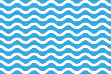 Moda tarzında mavi arkaplanda beyaz dalgalar. Beyaz dalga arka planı. Vektör illüstrasyonu