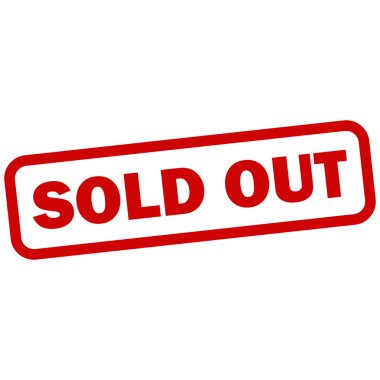 Beyaz arkaplanda izole edilmiş pul simgesi satıldı. Red satılmış pul etiketi simgesi. Vektör