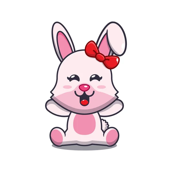 Cute Bunny Wektor Kreskówki Ilustracja — Wektor stockowy