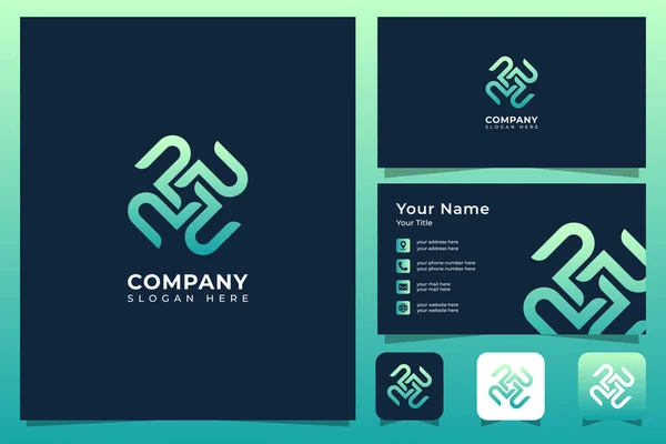 Design Logotipo Inicial Moderno Com Cartão Visita Logotipo Profissional Adequado —  Vetores de Stock