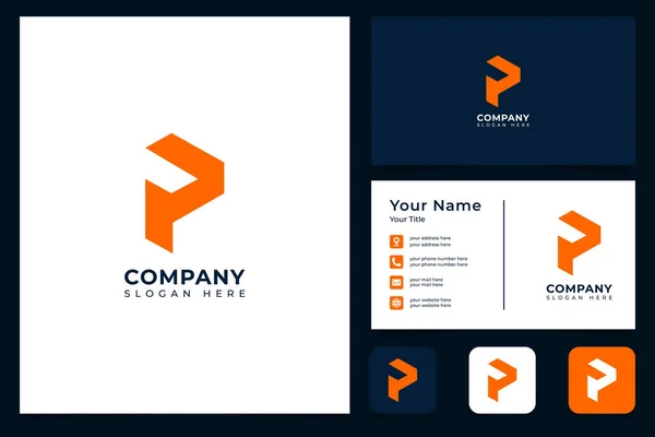 Design Logotipo Inicial Moderno Com Cartão Visita Logotipo Profissional Adequado —  Vetores de Stock