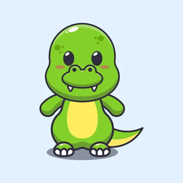 Cute Dino Cartoon Vector Illustration — Stock Vector