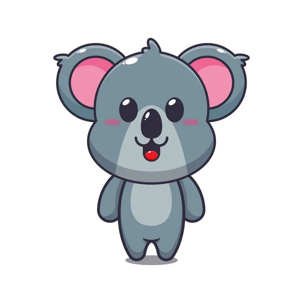Cute Koala Cartoon Vector Illustration — ストックベクタ