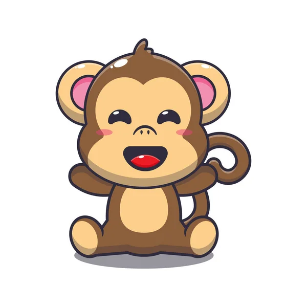 Macaco Sorrindo, Ícone De Desenho Animado Sobre Fundo Branco. Design  Colorido. Royalty Free SVG, Cliparts, Vetores, e Ilustrações Stock. Image  75567728