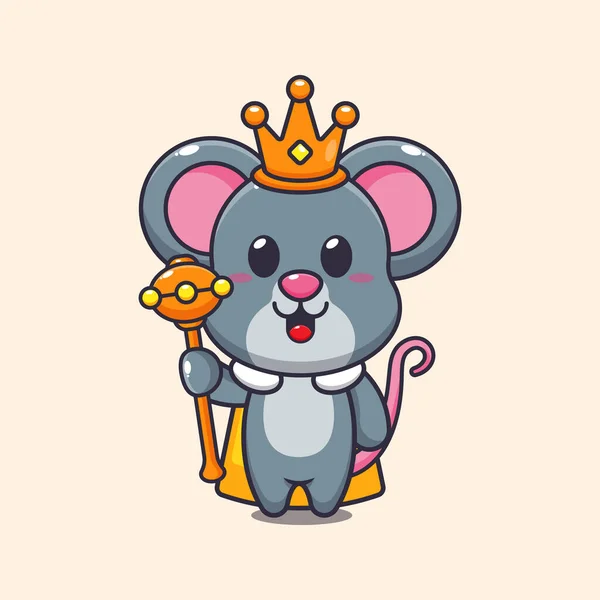 Carino Mouse Cartone Animato Vettoriale Illustrazione — Vettoriale Stock