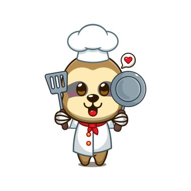 Şef Tembel Hayvan çizgi film çizimi. 