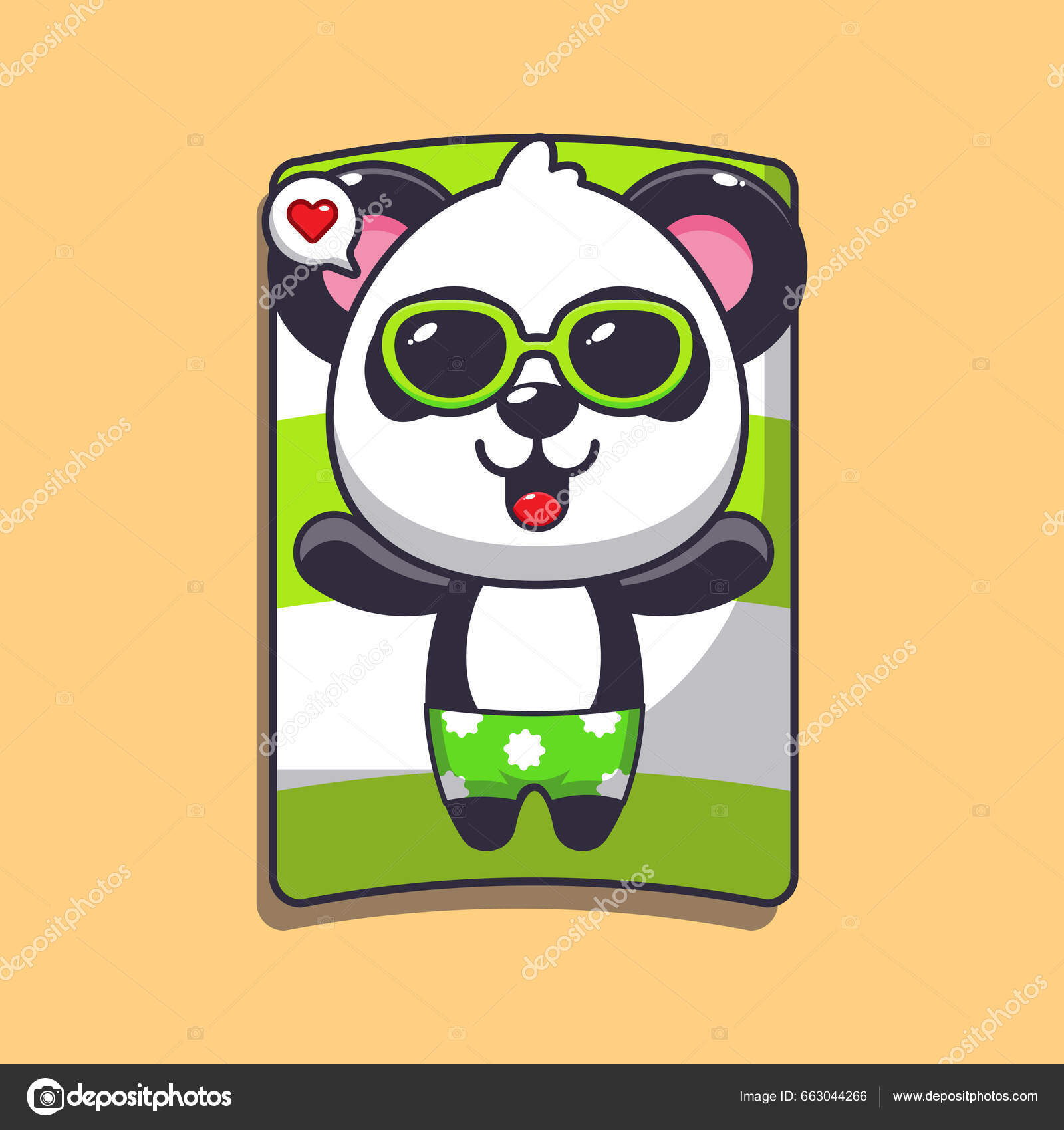 Søt Panda Med Solbriller Sover Stranden Søt Tegning Sommerkarikaturer  stockvektor © Artprodite #663044266, image size:1600x1700