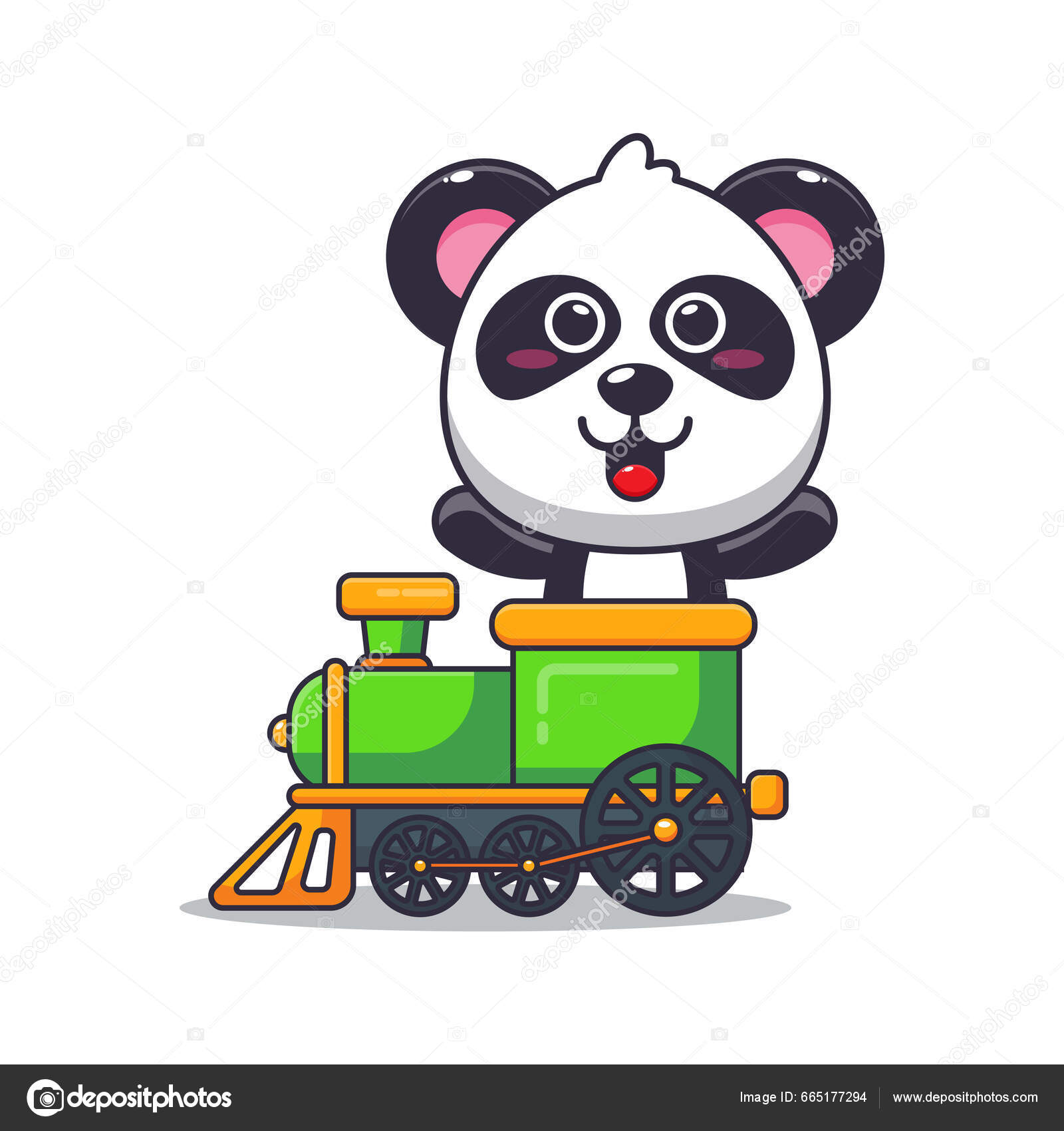 Desenho Personagem Panda Desenho Animado Bonito Ilustração Vetor