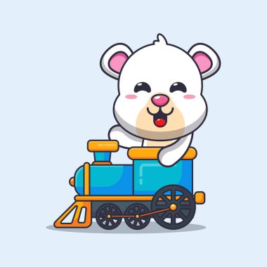 Trendeki şirin kutup ayısı çizimi..