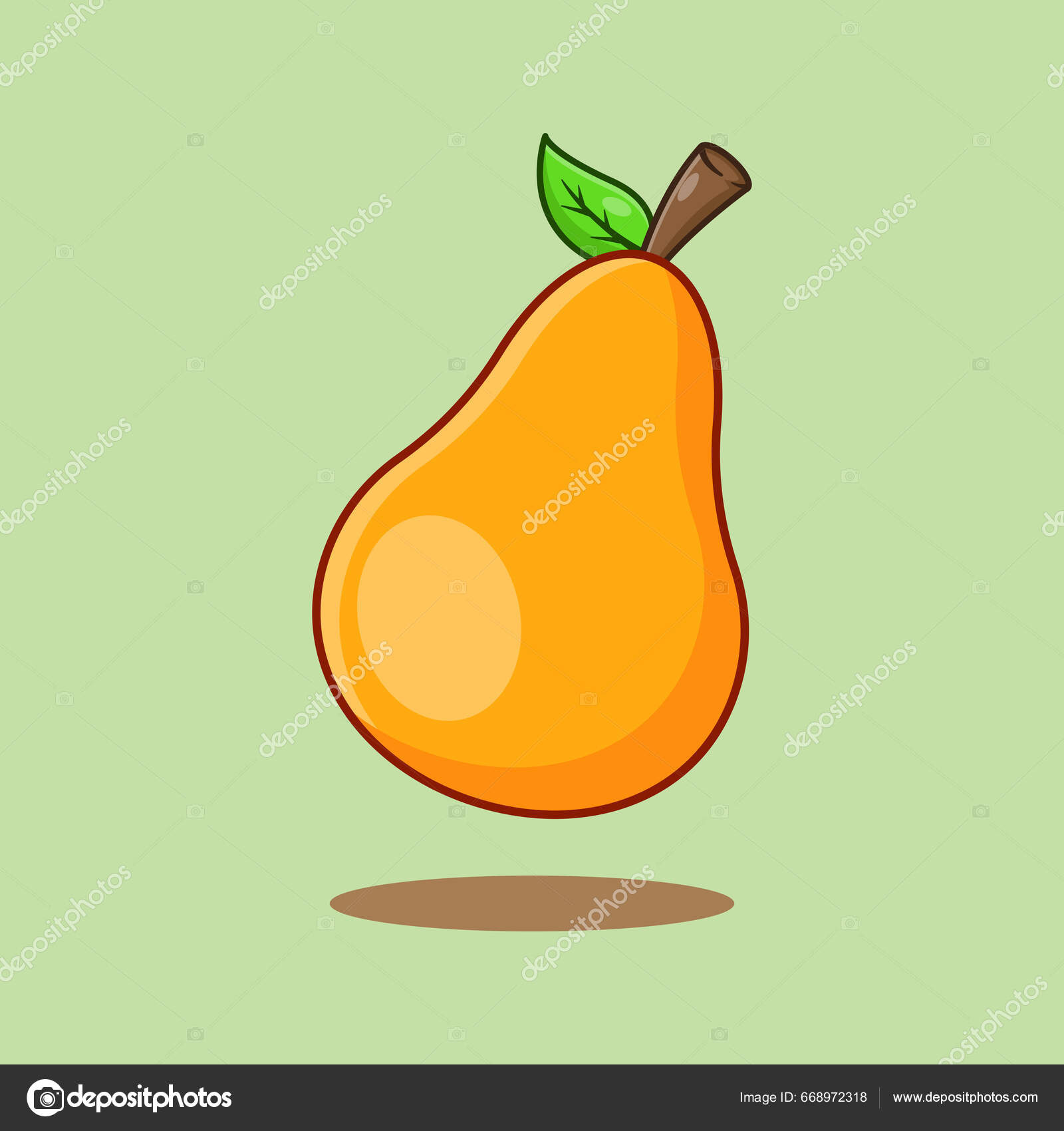 Ilustração Do Vetor De Desenho Animado De Mascote De Fruta De