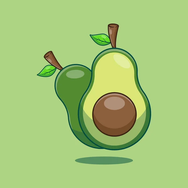 Ilustração Vetorial Dos Desenhos Animados Abacate Fruit Vector Cartoon Ilustração — Vetor de Stock