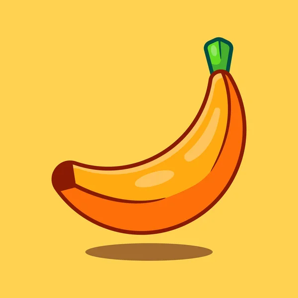 Banana Cartone Animato Vettoriale Illustrazione Illustrazione Del Fumetto Vettoriale Della — Vettoriale Stock