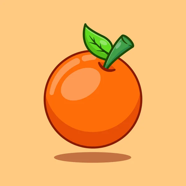 橙果卡通人物图解 适用于海报 小册子 吉祥物 标志及图标的水果矢量卡通画 — 图库矢量图片