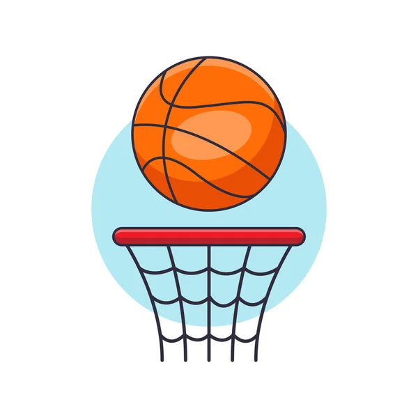 Basketbal Cartoon Vector Illustratie Vector Cartoon Illustratie Geschikt Voor Poster — Stockvector