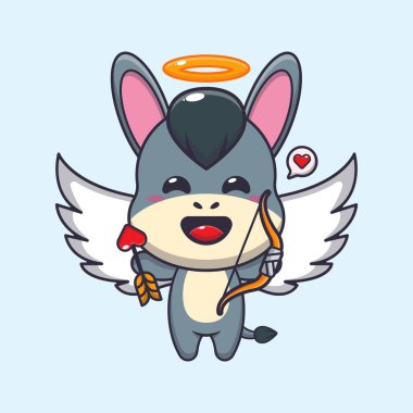 Sevimli eşek, aşk oku tutan çizgi film karakteri..