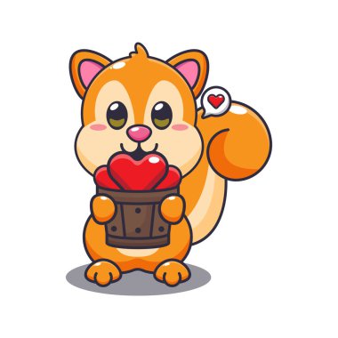 Tahta kovada aşk tutan sevimli sincap çizgi film karakteri.. 