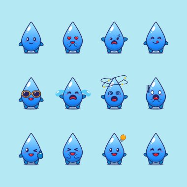 şirin su çizgi film karakteri vektör çizimi.