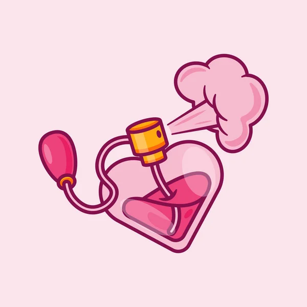 Cartoon Vector Illustratie Van Liefde Parfum — Stockvector