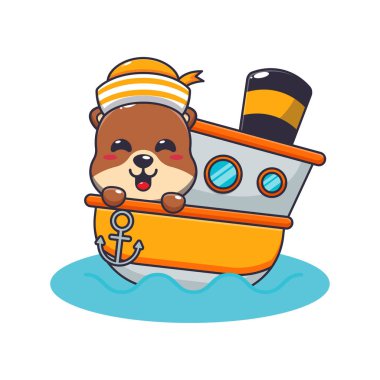 Gemideki sevimli su samuru maskotu çizgi film karakteri.