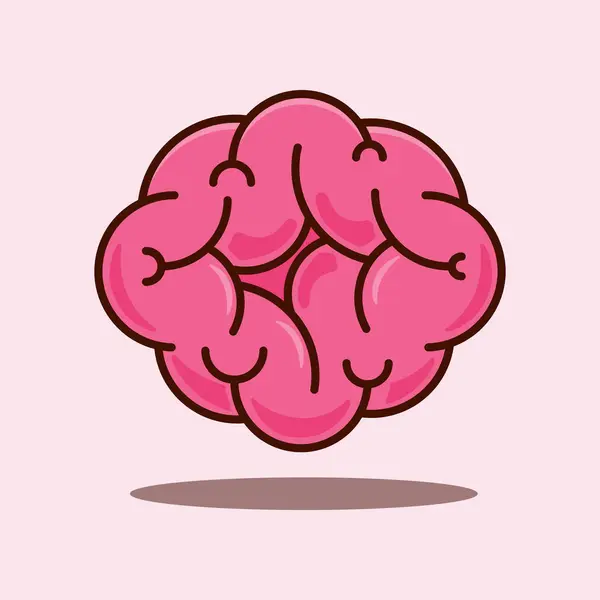 Beynin vektör karikatürü çizimi