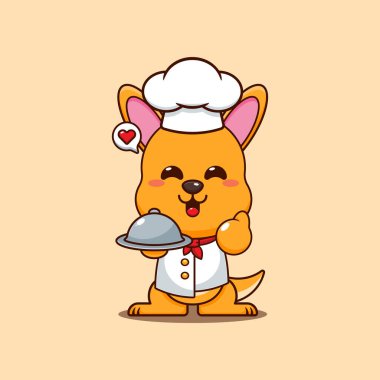 Şef Kanguru maskot çizgi film karakteri.