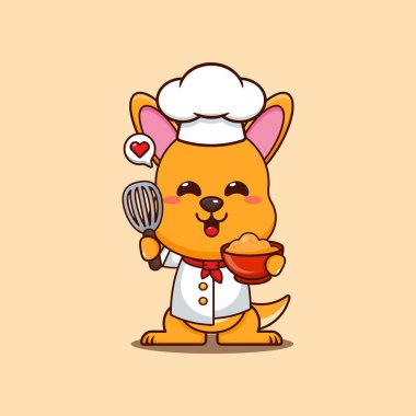 Şef Kanguru, pasta hamurlu bir maskot karakteri..