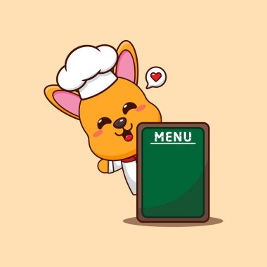 Şef Kanguru maskot çizgi film karakteri..