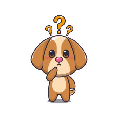 Köpek maskotu çizgi film karakteri çizimi karıştırılmış..