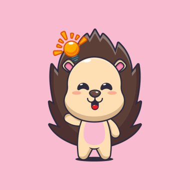 Kirpi maskotu çizgi film karakteri çizimi bir fikir edinin