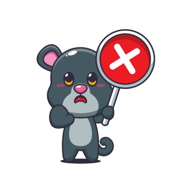 Panter karikatür vektör çizimi yanlış sig ile