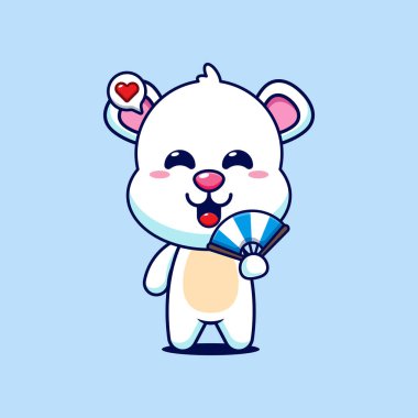 Kutup ayısı karikatür vektör çizimi