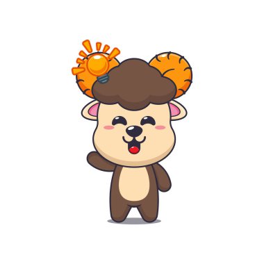 Şirin koç çizgi film vektör çizimi bir fikir edinin 