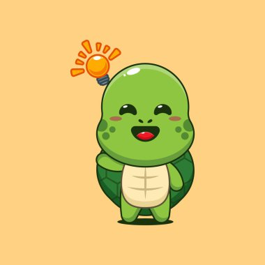 Şirin kaplumbağa karikatür vektör çizimi bir fikir edinin. 