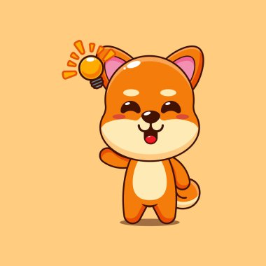 Şirin shiba inu çizgi film vektör çizimi bir fikir edinin 