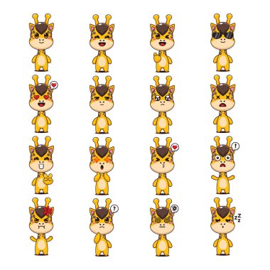 Şirin Zürafa Çizgi Filmi Maskot Karakteri Çizimi