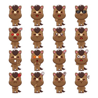 Şirin At Çizgi Filmi Maskot Karakteri Çizimi