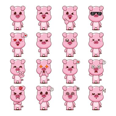 Şirin Domuz Çizgi Filmi Maskot Karakteri Çizimi