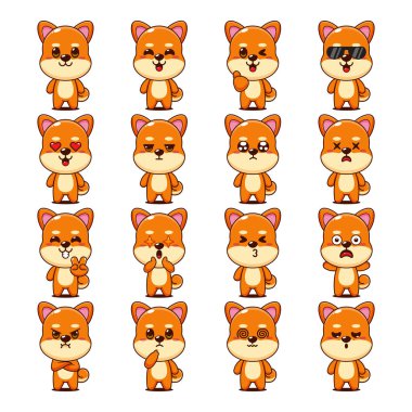 Şirin Shiba Inu Çizgi Film Maskot Karakteri Çizimi