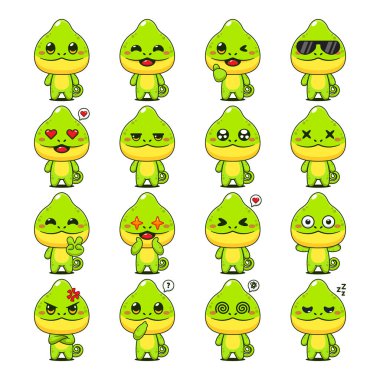 Şirin Bukalemun Çizgi Filmi Maskot Karakteri Çizimi