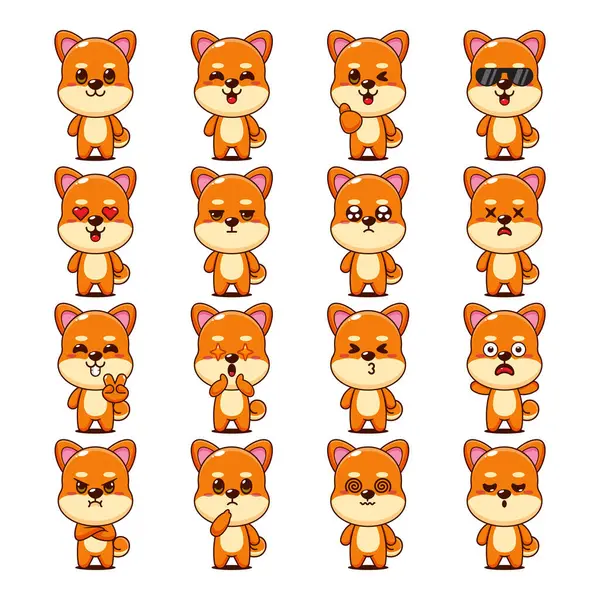 Şirin Shiba Inu Çizgi Film Maskot Karakteri Çizimi