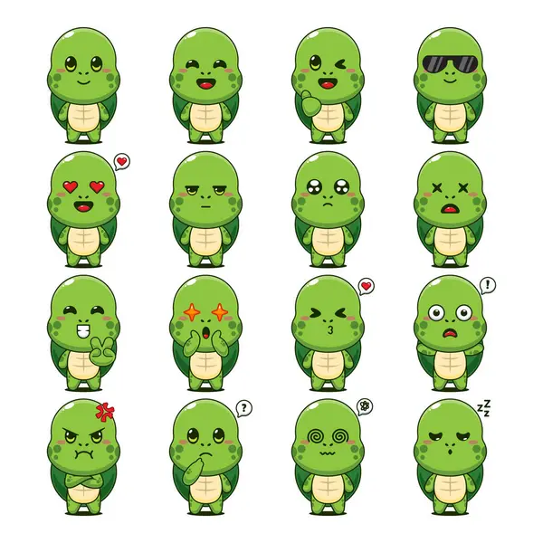 Şirin Kaplumbağa Çizgi Filmi Maskot Karakteri Çizimi