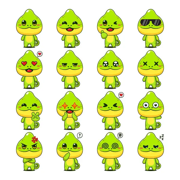 Şirin Bukalemun Çizgi Filmi Maskot Karakteri Çizimi