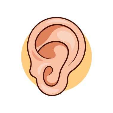 kulakların çizgi film vektör illüstrasyonu