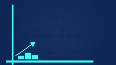 Graph growing up. Business success presentation. Business graph growing success. Business growth presentation with grid line.