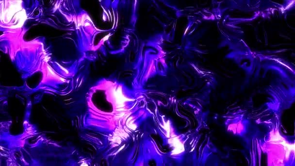 Blue Color Oily Abstract Psychedelic Paint Liquid Motion Background Texture — Vídeo de Stock