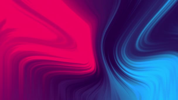 Рідина Градієнт Синьо Рожева Крива Барвиста Абстрактна Анімація Фону — стокове відео