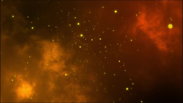 Motion Background Shining Glowing Gold Particles Shimmering Glittering Particles Animation — Stockvideo