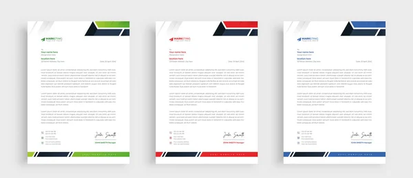 Professionelles Briefpapier Briefpapier Design Für Unternehmen — Stockvektor
