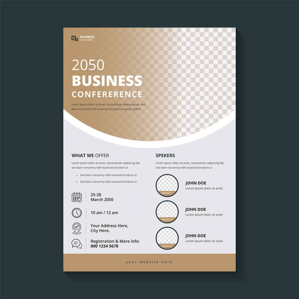 Company business meeting flyer, business conference template design