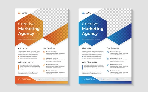 Corporate marketing company business flyer template  design